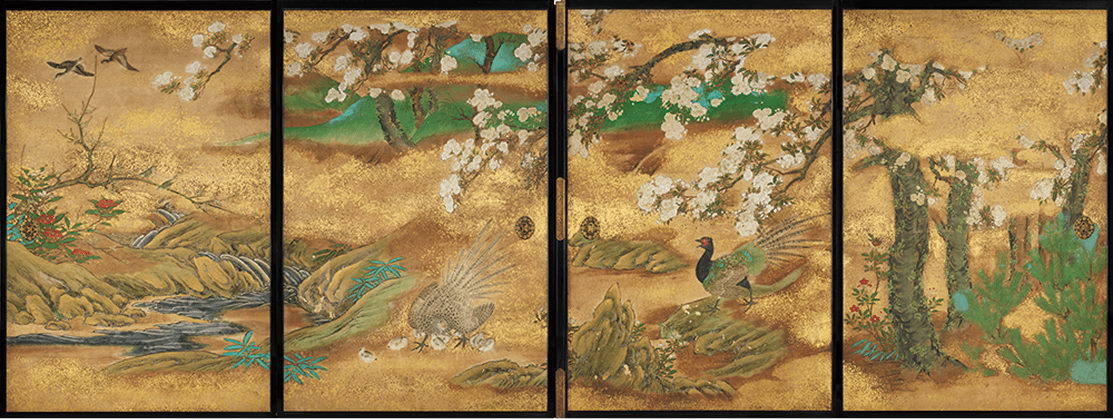 《春景花鳥図襖》