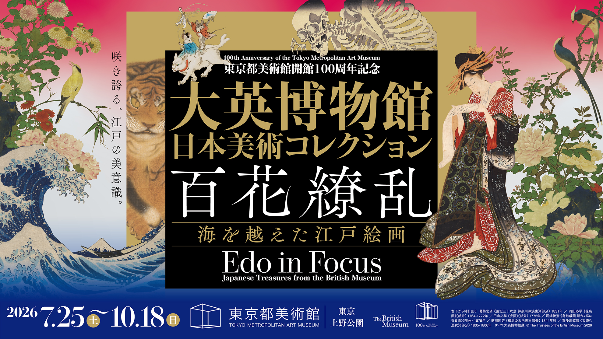 東京都美術館開館100周年記念 大英博物館日本美術コレクション 百花繚乱〜海を越えた江戸絵画